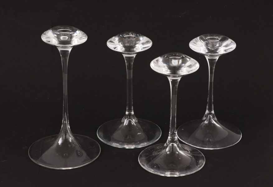 Ljusstakar 4st, "Fanfar", Kjell Engman för Kosta Boda