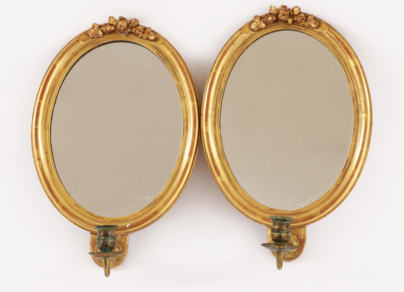 Spegellampetter ett par, gustaviansk stil, 1900-tal