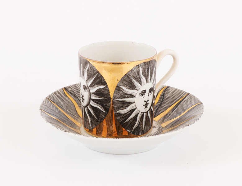 Moccakopp med fat, Fornasetti, Italien