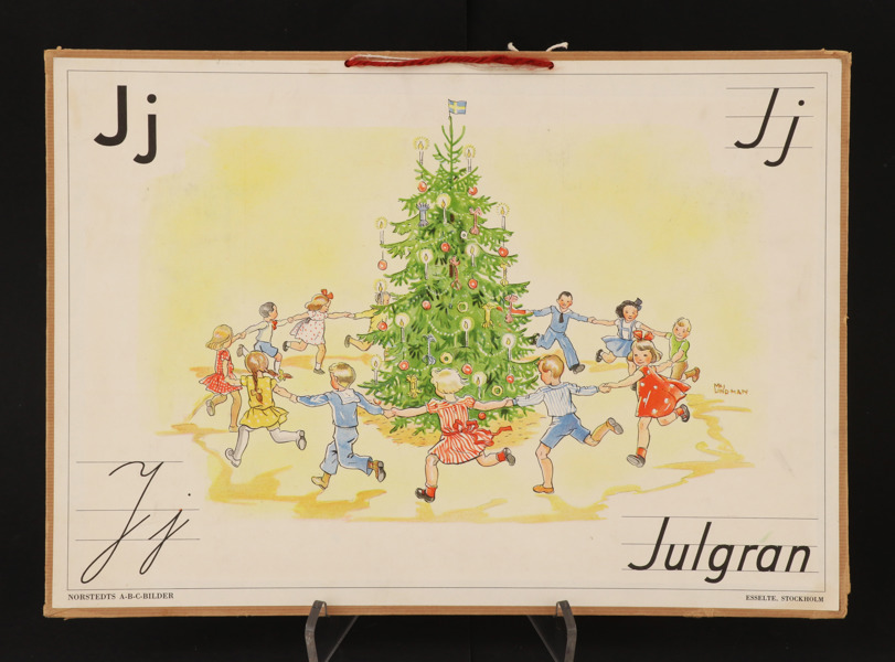 Plansch, "J - Julgran", Maj Lindman, omkring 1900-talets mitt