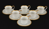 Kaffekoppar 6st, "Golden Sun", Sigvard Bernadotte för Bing & Gröndahl