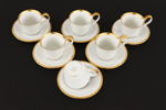 Kaffekoppar 6st, "Golden Sun", Sigvard Bernadotte för Bing & Gröndahl