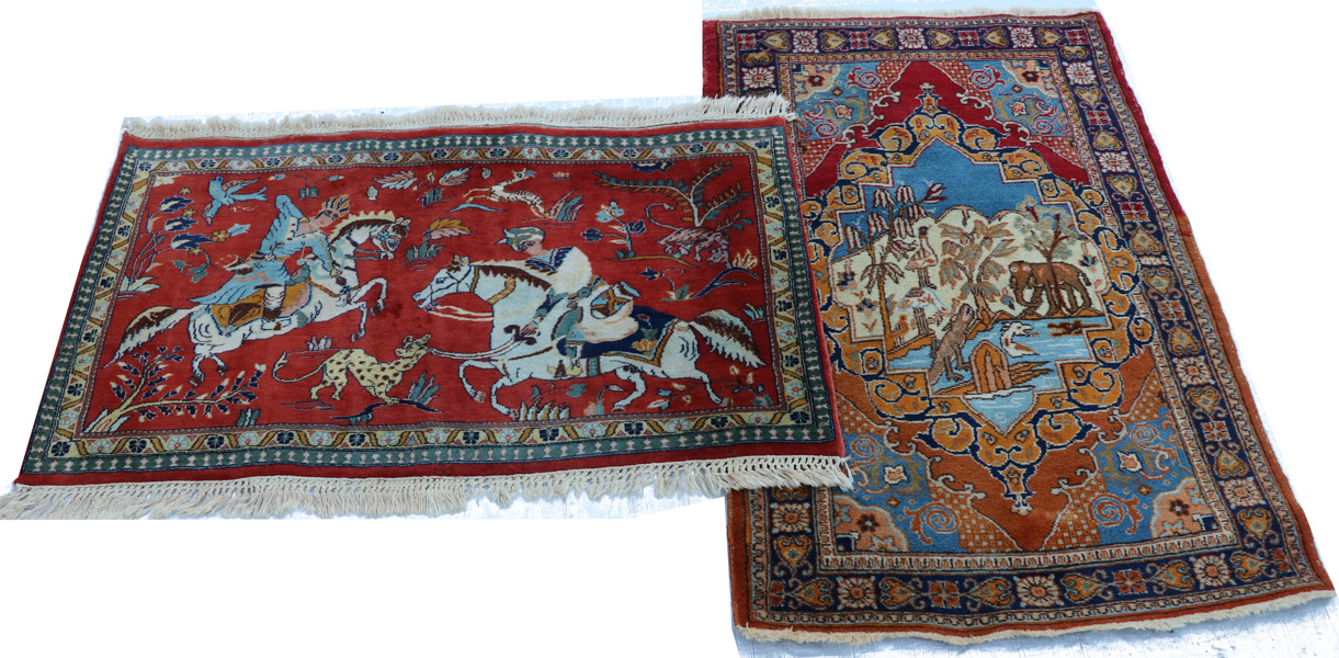 Handknutna mattor 2st