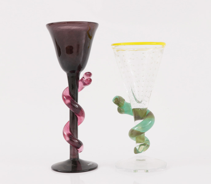 Pokalglas 2st, Ulrica Hydman Vallien för Kosta Boda