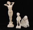 Skulpturer i gips 3st, 1900-tal