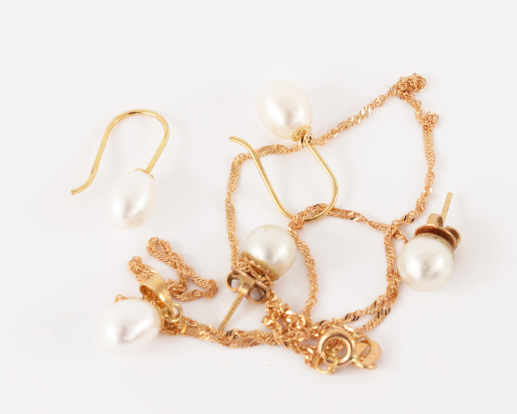 Smycken 5 delar, 18k