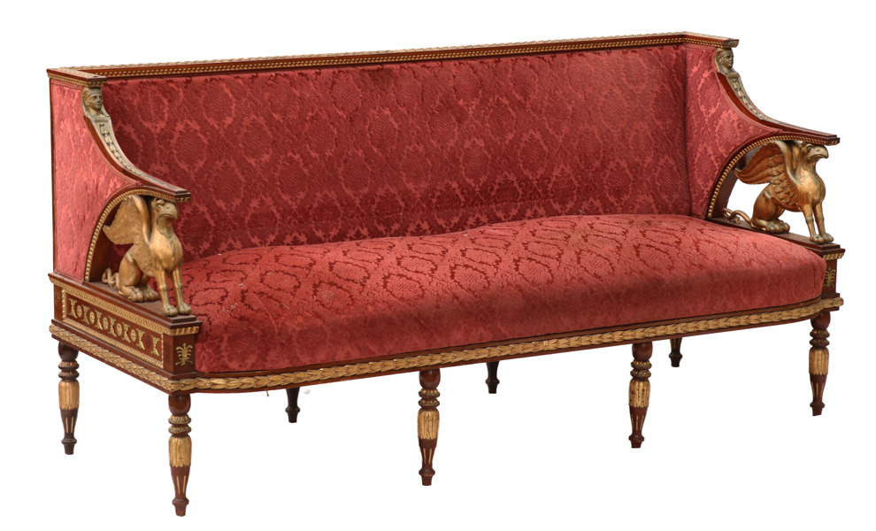 Soffa, empirestil, omkring år 1900