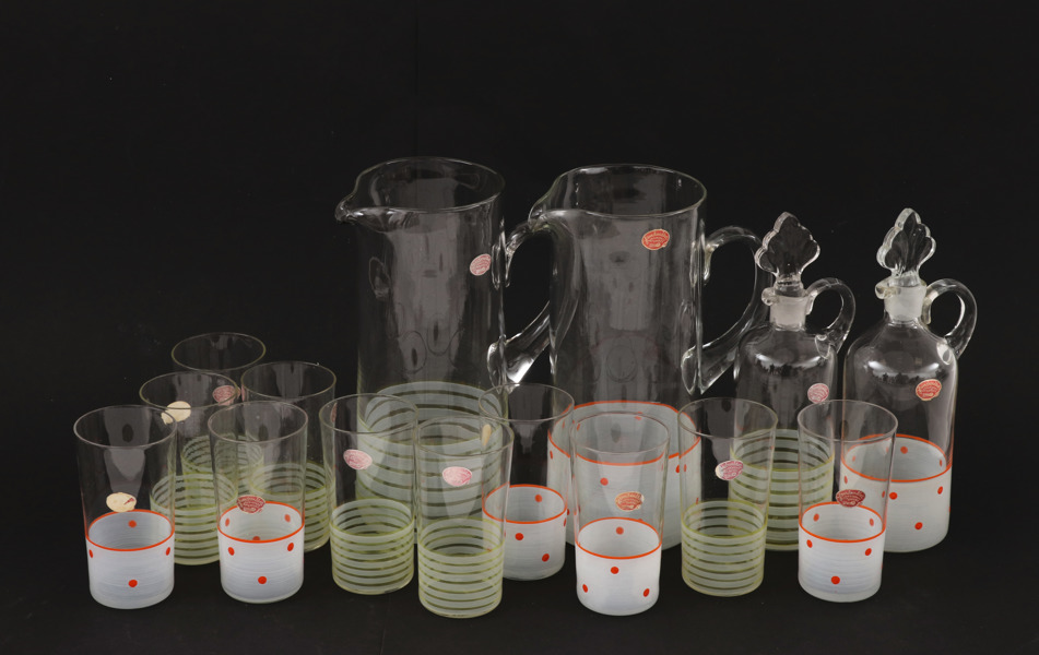 Saftservis 15 delar, Johansfors, omkring 1900-talets mitt