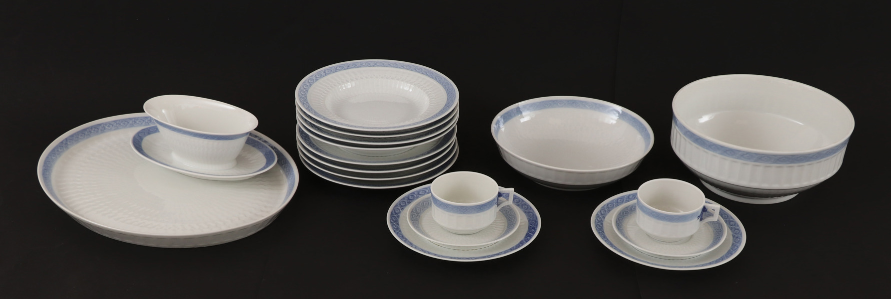 Servisdelar, "Vifte Blå", Arnold Krogh för Royal Copenhagen