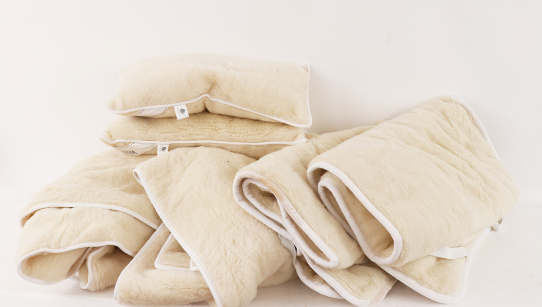 Madrassöverdrag 4st samt kuddar 2st, Woolmark