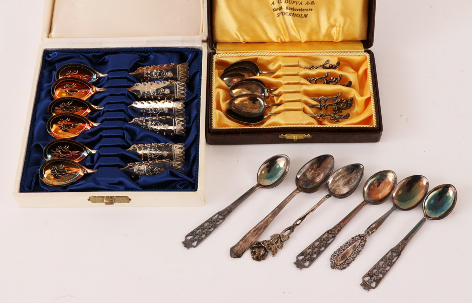 Kaffe- och moccaskedar 18st, silver