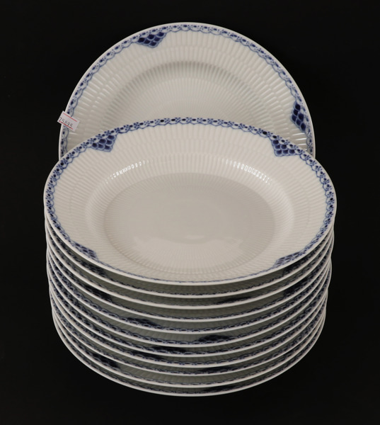 Mattallrikar 12st, "Princess", Royal Copenhagen