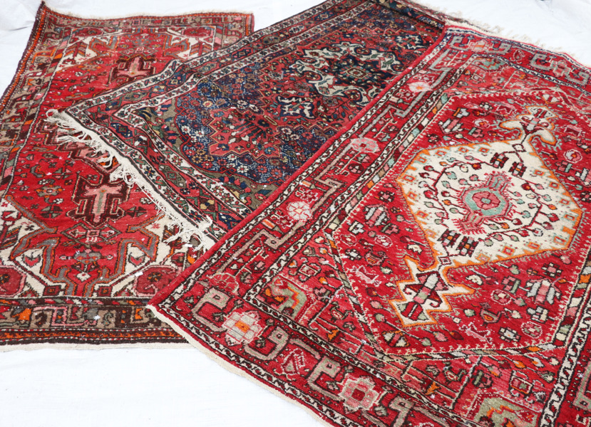 Handknutna mattor 3st, bl.a. Iran