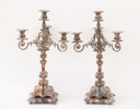 Kandelabrar ett par, A.G.Dufva, Stockholm, daterade 1889