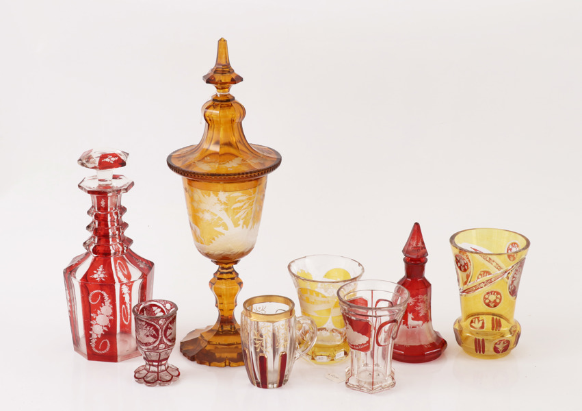 Glas 8 delar, bl.a. 1800-tal