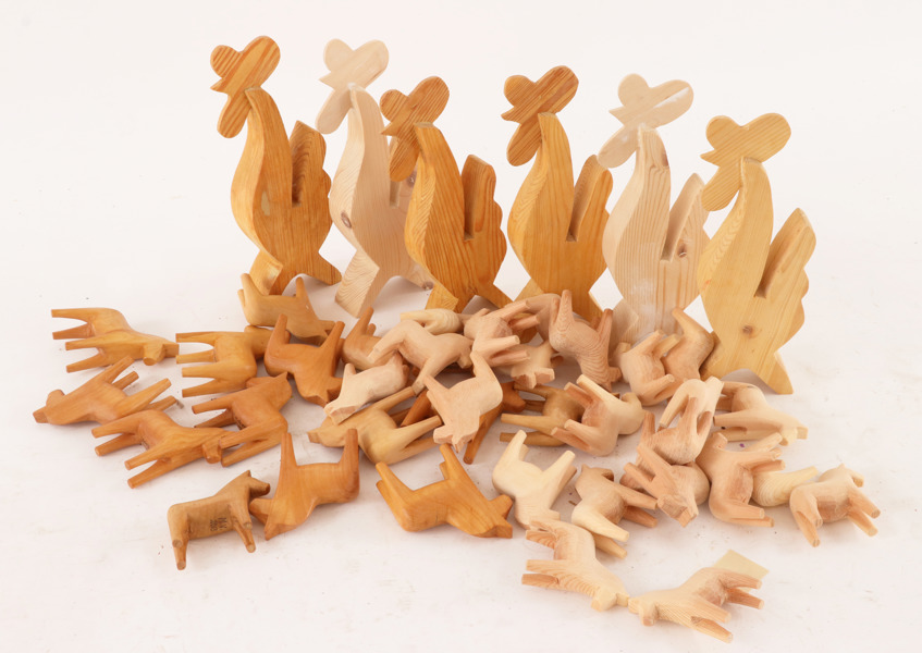 Parti dalahästar och tuppar, bl.a. Marcin Vidzem