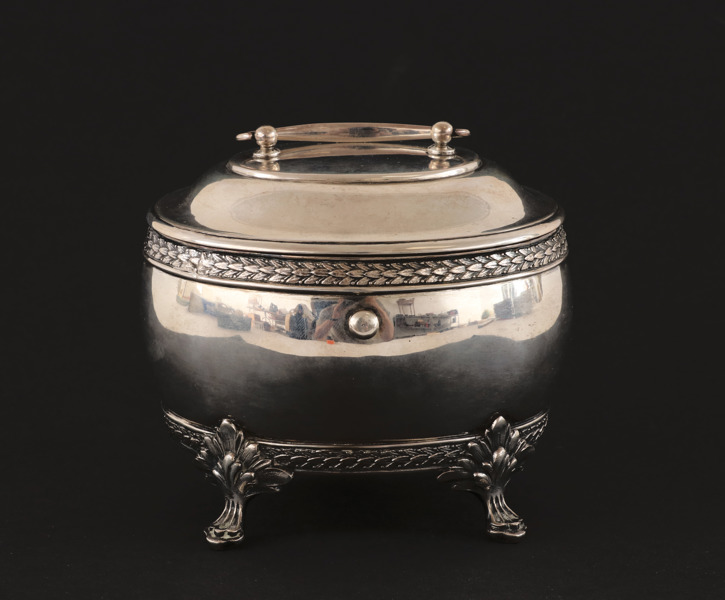 Sockerskrin i silver, empirestil, 1927