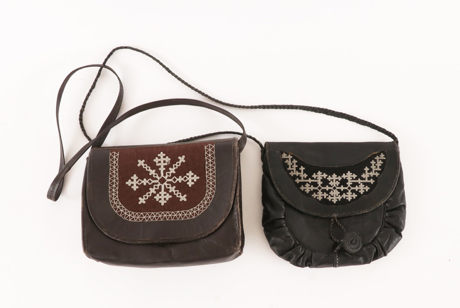 Handväskor 2st, samiskt hantverk