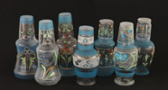 Vattenkaraffer med glas 7st, tidigt 1900-tal