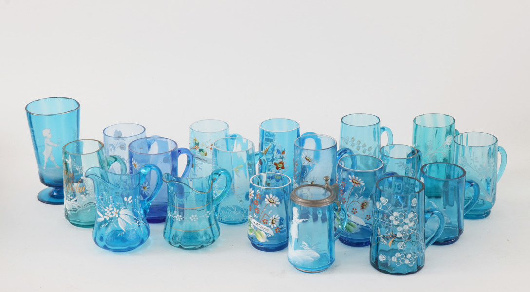 Glas 19 delar, tidigt 1900-tal