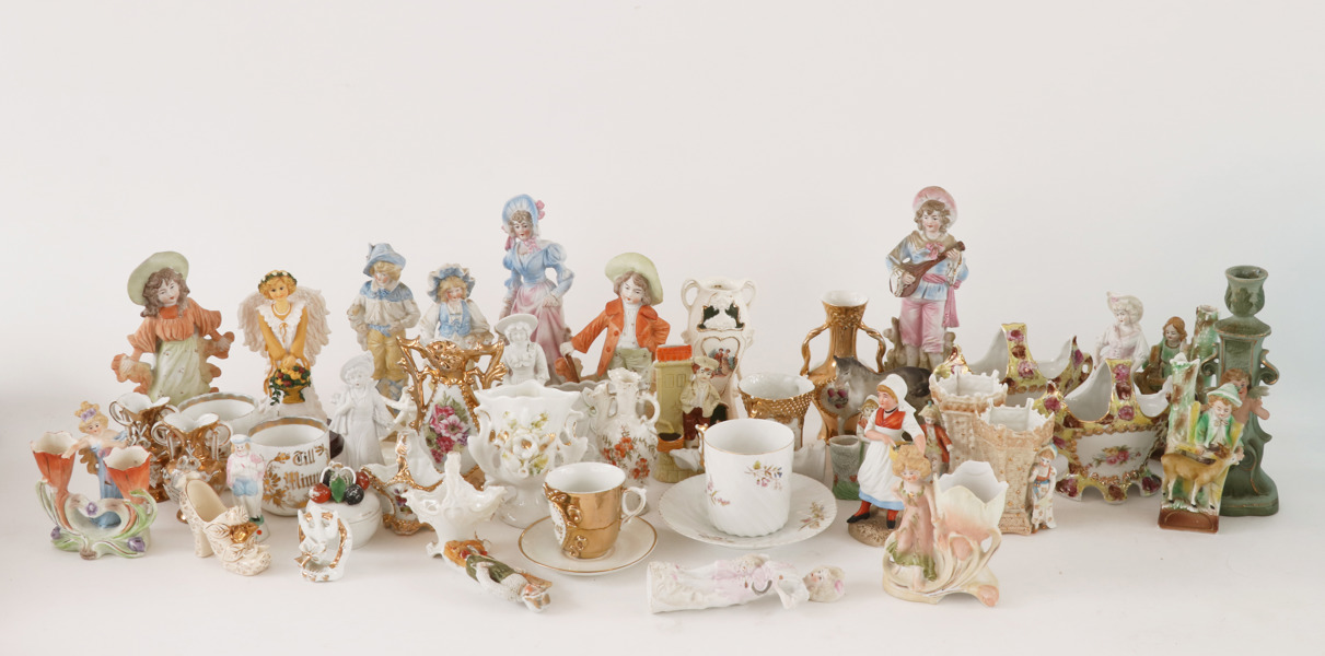 Parti porslin, mestadels tidigt 1900-tal