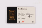 Guldtacka, 10g., UBS