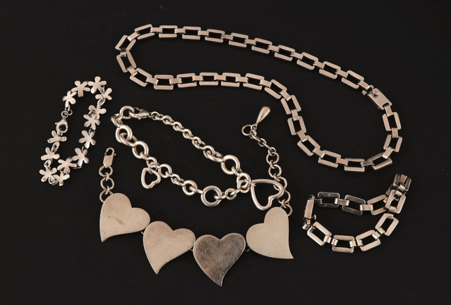 Smycken 5 delar, sterlingsilver