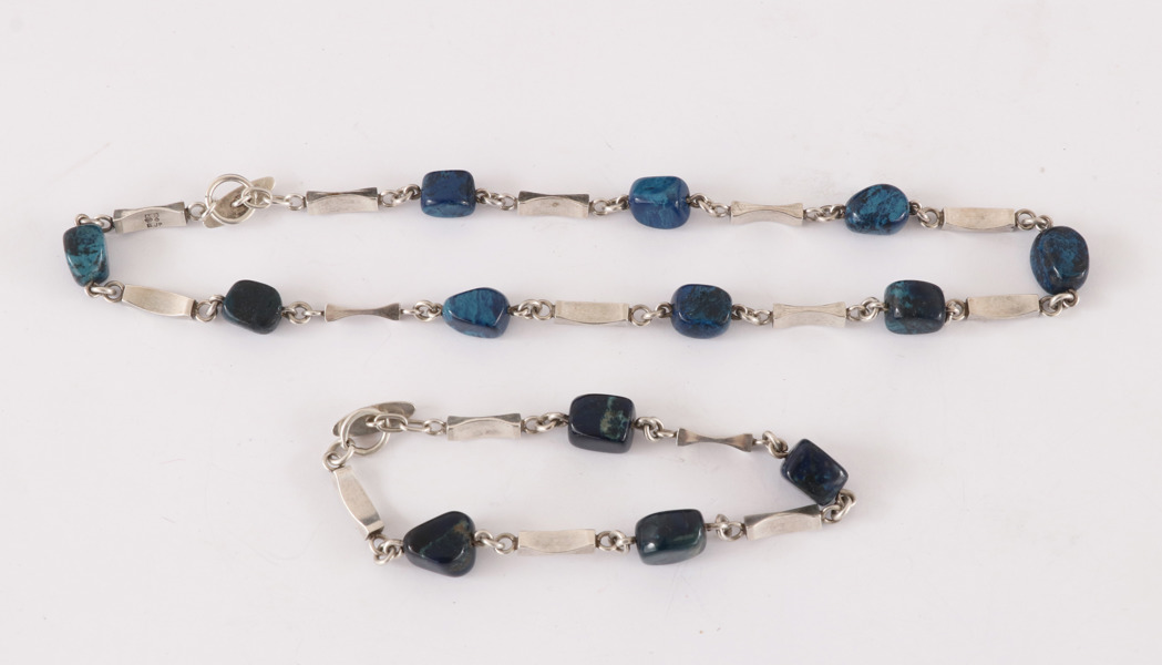 Hals- och armband i silver, Saarela Arvo, Enköping