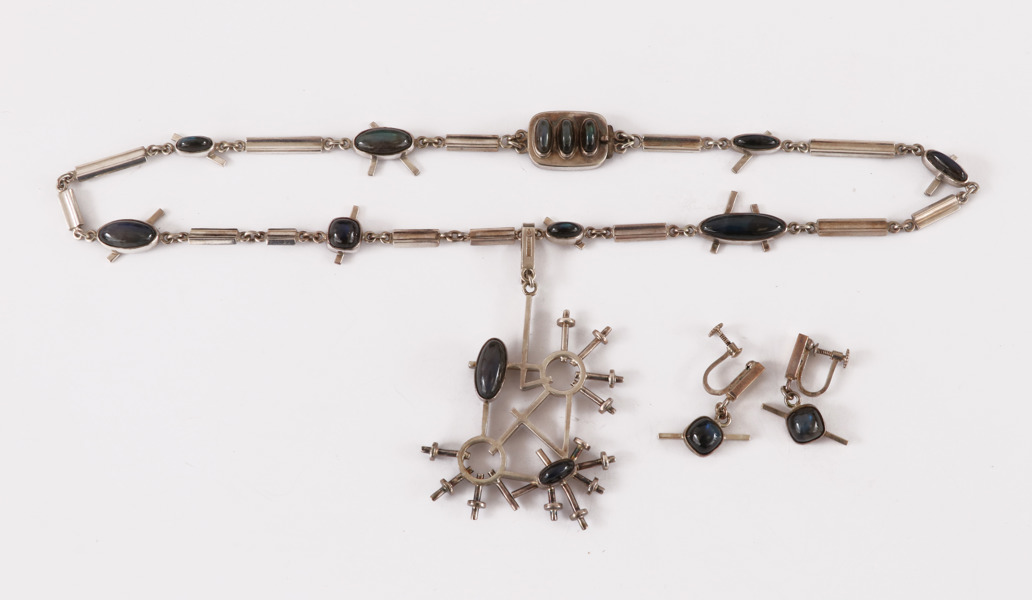 Halsband med örhängen ett par, Claës E. Giertta