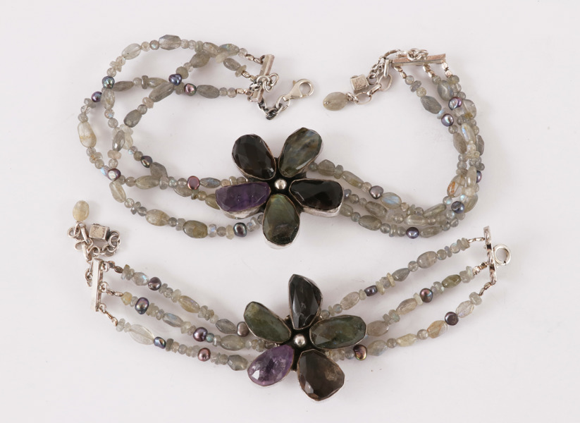 Armband och halsband i sterlingsilver