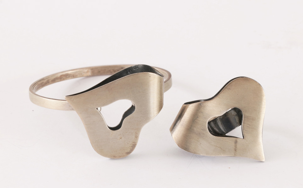 Armring och ring, sterlingsilver, Ekaterina Sisfontes, Skärholmen, 2007