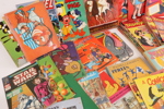 Parti äldre serietidningar och pysselböcker