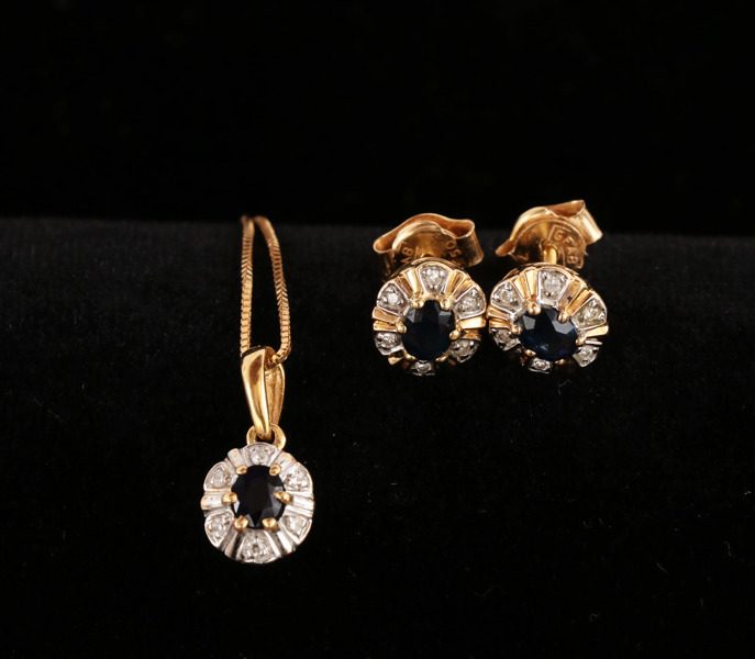 Garnityr 3 delar, 18k