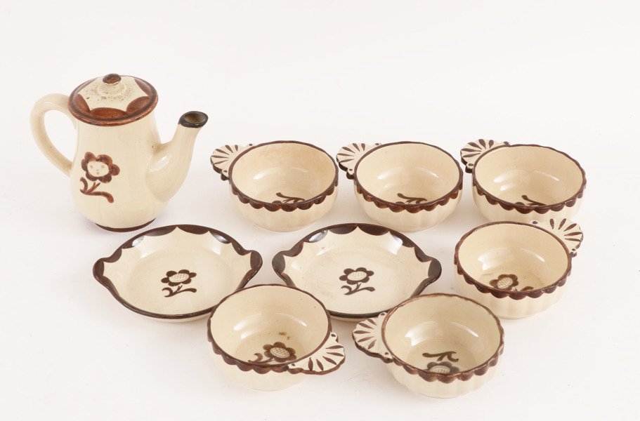 Servisdelar 9st, "Pyro", Wilhelm Kåge för Gustavsberg