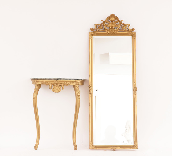 Spegel med konsolbord, 1900-tal