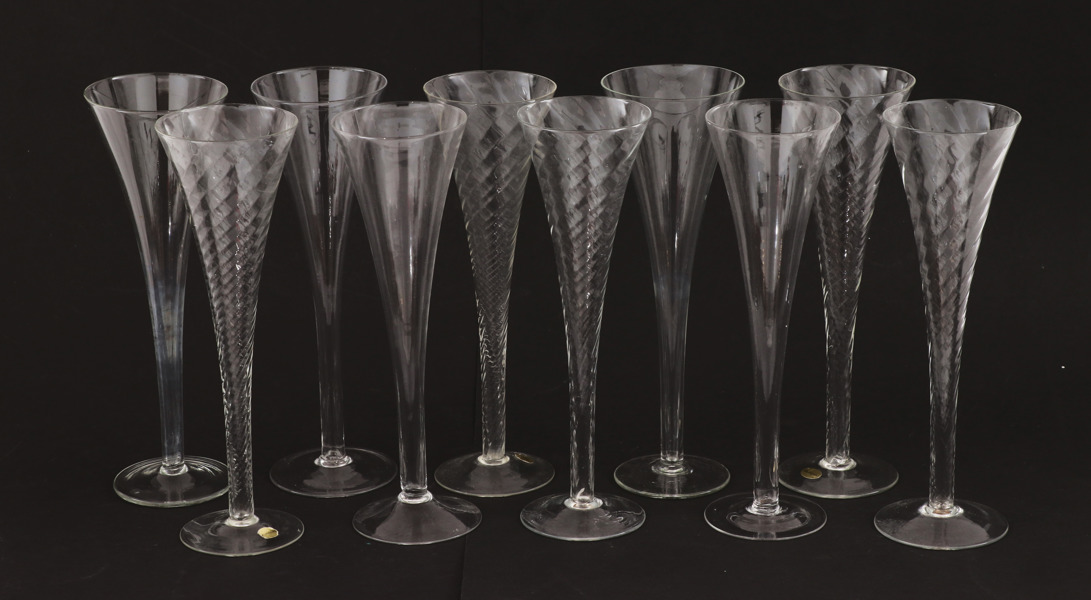 Champagneglas 10st, 19/2000-tal