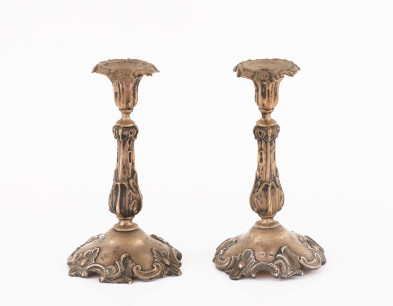 Ljusstakar ett par, silver, nyrokoko, 1884