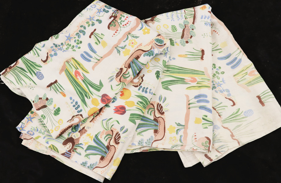 Gardiner ett par, "Primavera", Josef Frank för firma Svenskt Tenn