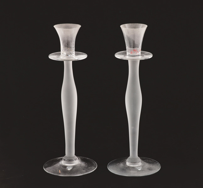 Ljusstakar ett par, "Celeste", Ann Nilsson för Orrefors