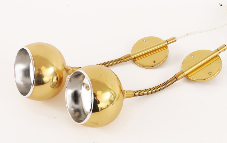 Vägglampor ett par, Möllers Armatur, 1900-talets andra hälft