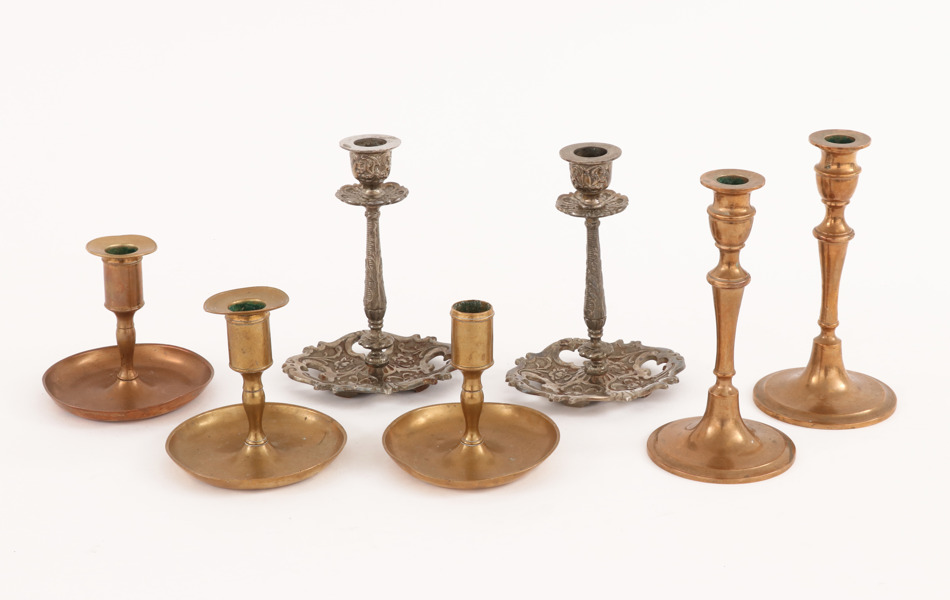 Ljusstakar 7st, 18/1900-tal