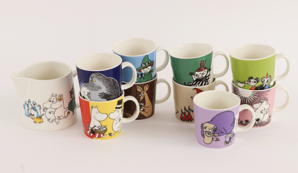 Muggar 9st samt kanna, "Mumin", Arabia