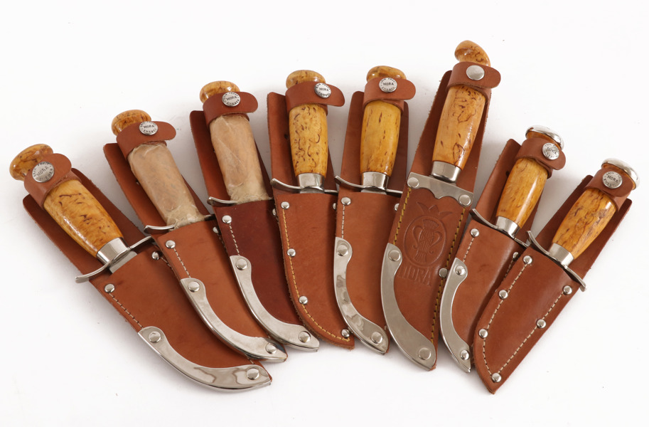 Knivar med slida 8st, Erik Frosts, Mora