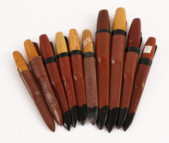 Knivar med slida 10st, Erik Frost, Mora