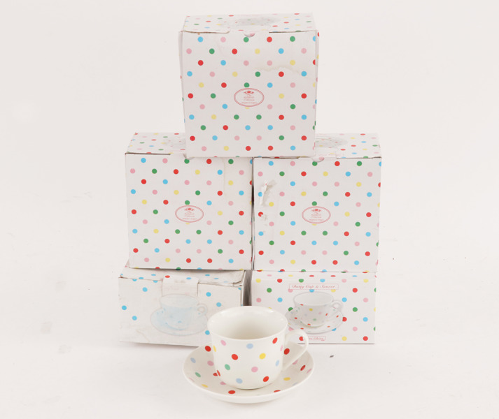 Tekoppar med fat 6st, The Leonardo Collection