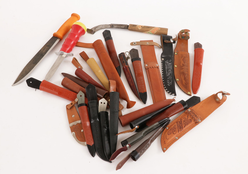 Parti knivslidor och knivar, bl.a. Carl Schlieper, Solingen