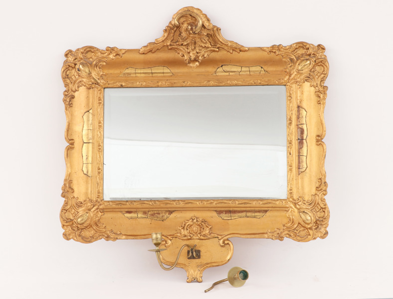 Spegellampett, nyrokoko, 1800-tal