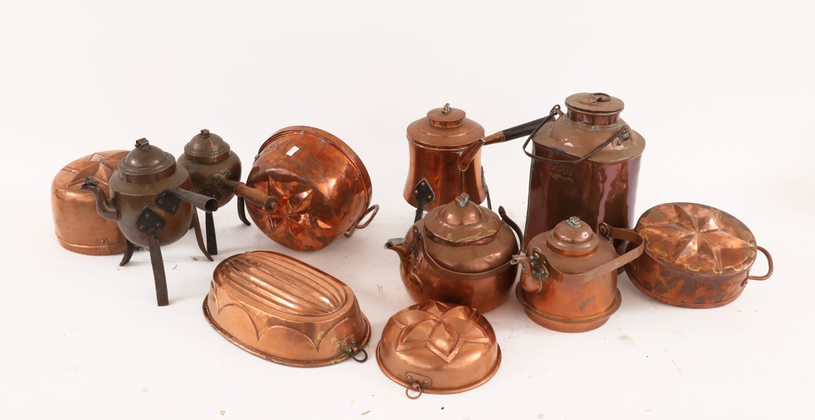 Koppar 11 delar, mestadels 1800-tal