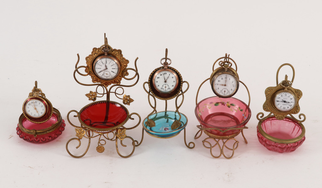 Fickursställ med damfickur 5st, 1900-talets början