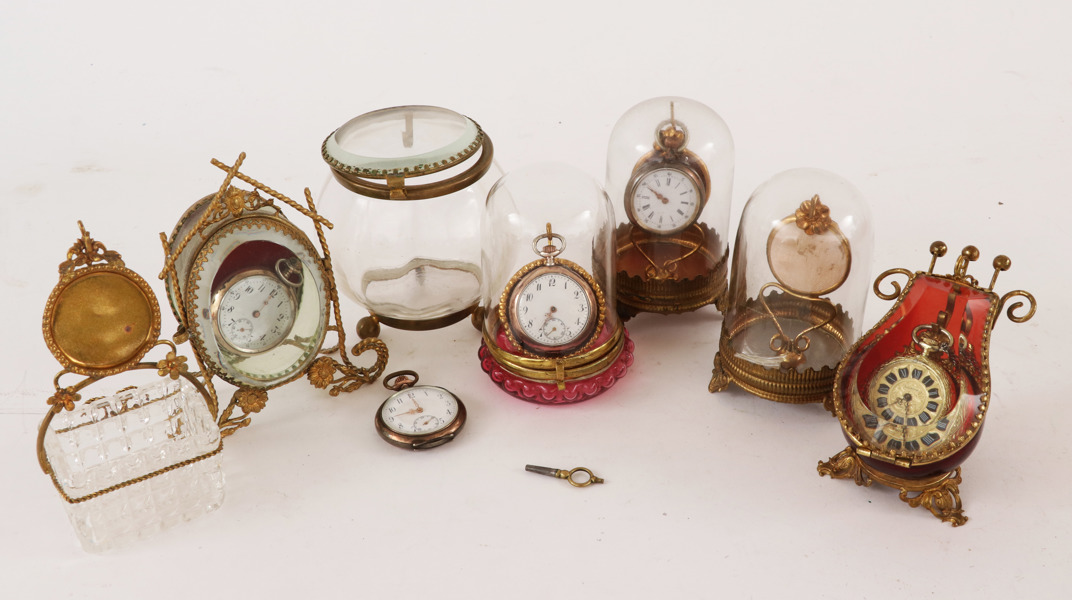 Fickursställ 7st, varav 5st med fickur